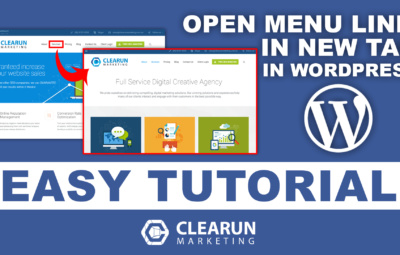 TUTORIAL Open Menu Link In New Tab In Wordpress